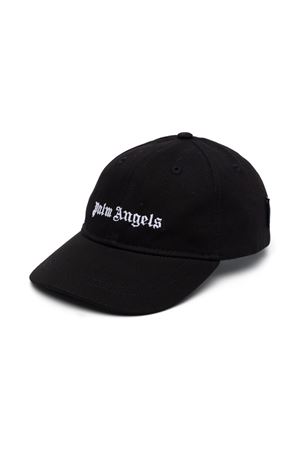 cappello in cotone nero PALM ANGELS KIDS | PBLB002C99FAB0011001